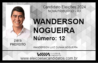 Candidato WANDERSON NOGUEIRA 2024 - NOVA FRIBURGO - Eleições