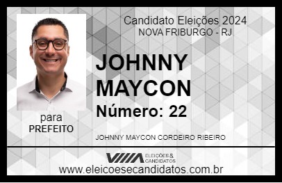 Candidato JOHNNY MAYCON 2024 - NOVA FRIBURGO - Eleições