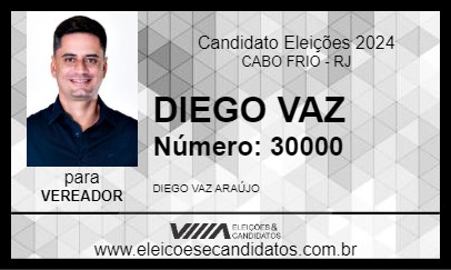 Candidato DIEGO VAZ 2024 - CABO FRIO - Eleições