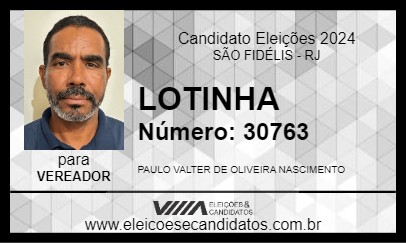 Candidato LOTINHA 2024 - SÃO FIDÉLIS - Eleições