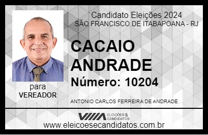 Candidato CACAIO ANDRADE 2024 - SÃO FRANCISCO DE ITABAPOANA - Eleições