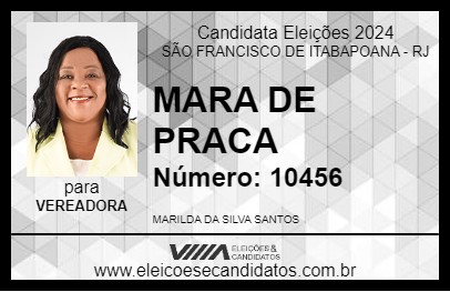 Candidato MARA DE PRACA 2024 - SÃO FRANCISCO DE ITABAPOANA - Eleições