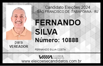 Candidato FERNANDO SILVA 2024 - SÃO FRANCISCO DE ITABAPOANA - Eleições