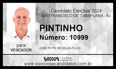 Candidato PINTINHO 2024 - SÃO FRANCISCO DE ITABAPOANA - Eleições