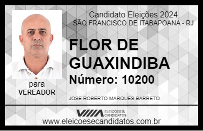 Candidato FLOR DE GUAXINDIBA 2024 - SÃO FRANCISCO DE ITABAPOANA - Eleições