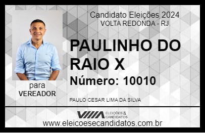 Candidato PAULINHO DO RAIO X 2024 - VOLTA REDONDA - Eleições