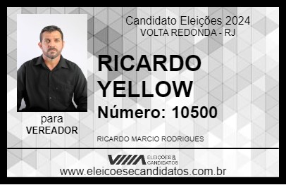 Candidato RICARDO YELLOW 2024 - VOLTA REDONDA - Eleições