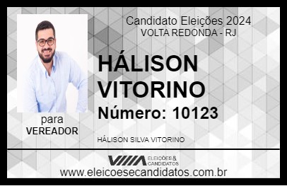 Candidato HÁLISON VITORINO 2024 - VOLTA REDONDA - Eleições