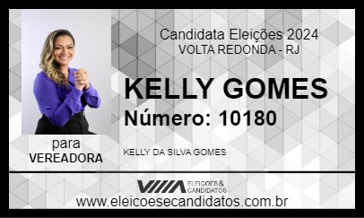 Candidato KELLY GOMES 2024 - VOLTA REDONDA - Eleições