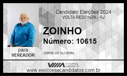 Candidato ZOINHO 2024 - VOLTA REDONDA - Eleições