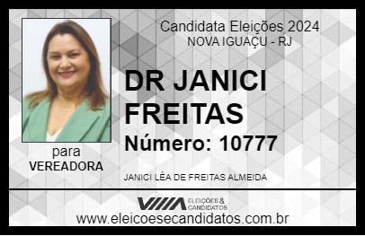 Candidato DR JANICI FREITAS 2024 - NOVA IGUAÇU - Eleições