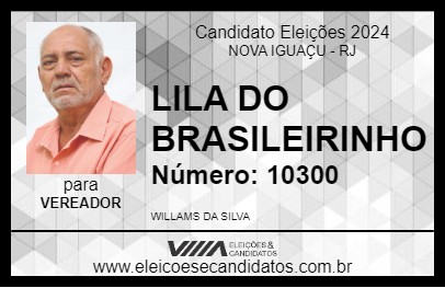 Candidato LILA DO BRASILEIRINHO 2024 - NOVA IGUAÇU - Eleições