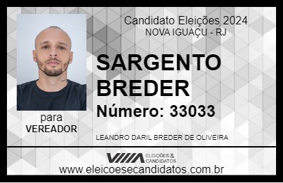 Candidato SARGENTO BREDER 2024 - NOVA IGUAÇU - Eleições