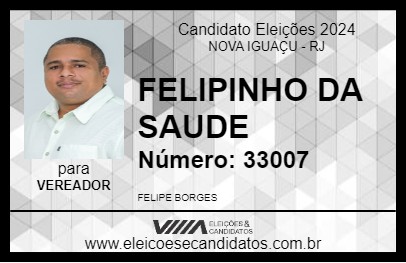 Candidato FELIPINHO DA SAUDE 2024 - NOVA IGUAÇU - Eleições