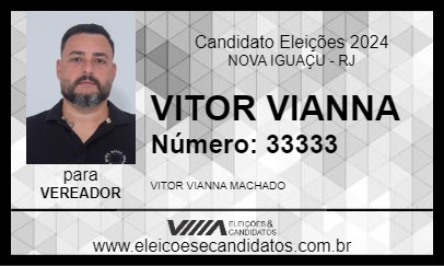 Candidato VITOR VIANNA 2024 - NOVA IGUAÇU - Eleições