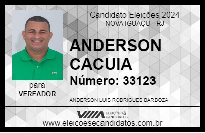 Candidato ANDERSON CACUIA 2024 - NOVA IGUAÇU - Eleições