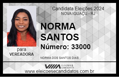 Candidato NORMA SANTOS 2024 - NOVA IGUAÇU - Eleições