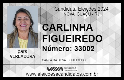 Candidato CARLINHA FIGUEIREDO 2024 - NOVA IGUAÇU - Eleições