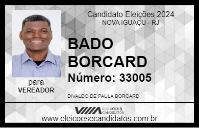 Candidato BADO BORCARD 2024 - NOVA IGUAÇU - Eleições