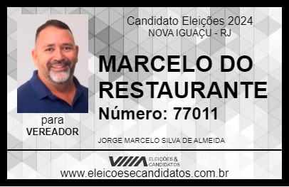 Candidato MARCELO DO RESTAURANTE 2024 - NOVA IGUAÇU - Eleições