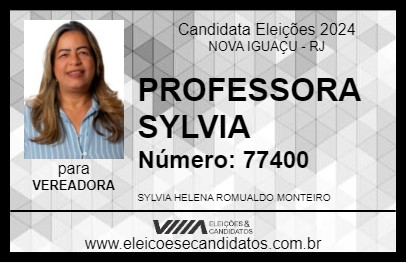 Candidato PROFESSORA SYLVIA 2024 - NOVA IGUAÇU - Eleições