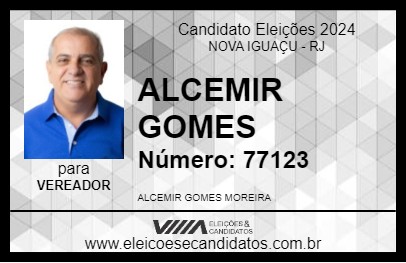 Candidato ALCEMIR GOMES 2024 - NOVA IGUAÇU - Eleições