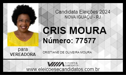 Candidato CRIS MOURA 2024 - NOVA IGUAÇU - Eleições