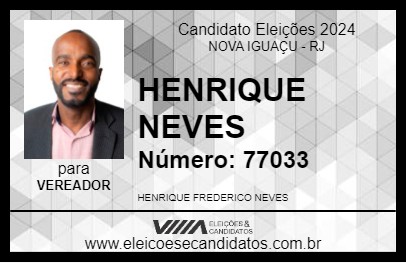 Candidato HENRIQUE NEVES 2024 - NOVA IGUAÇU - Eleições