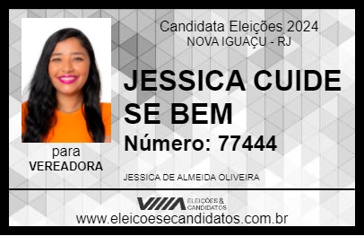 Candidato JESSICA CUIDE SE BEM 2024 - NOVA IGUAÇU - Eleições