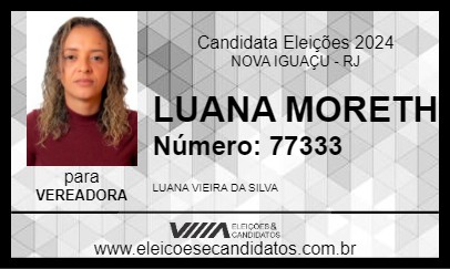 Candidato LUANA MORETTI 2024 - NOVA IGUAÇU - Eleições