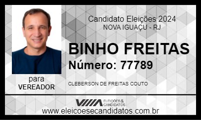 Candidato BINHO FREITAS 2024 - NOVA IGUAÇU - Eleições