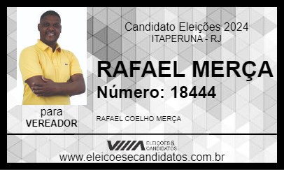 Candidato RAFAEL MERÇA 2024 - ITAPERUNA - Eleições