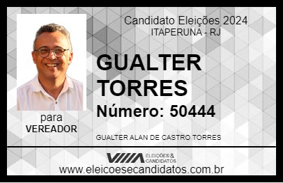 Candidato GUALTER TORRES 2024 - ITAPERUNA - Eleições