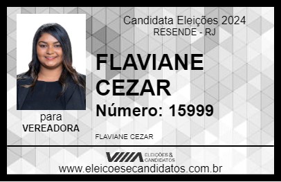 Candidato FLAVIANE CEZAR 2024 - RESENDE - Eleições