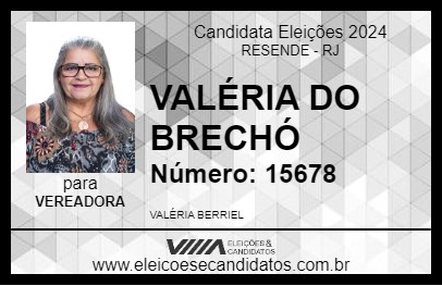 Candidato VALÉRIA DO BRECHÓ 2024 - RESENDE - Eleições