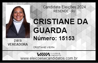 Candidato CRISTIANE DA GUARDA 2024 - RESENDE - Eleições