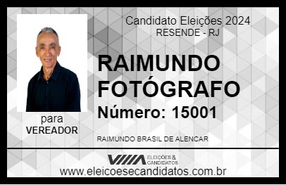 Candidato RAIMUNDO FOTÓGRAFO 2024 - RESENDE - Eleições