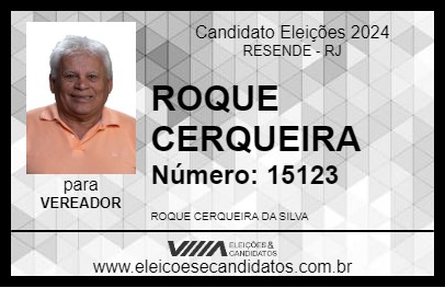 Candidato ROQUE CERQUEIRA 2024 - RESENDE - Eleições