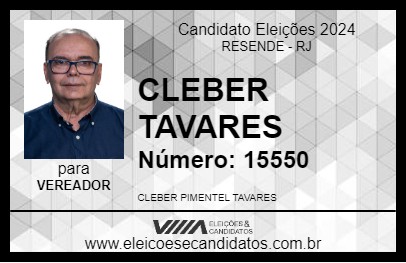 Candidato CLEBER TAVARES 2024 - RESENDE - Eleições