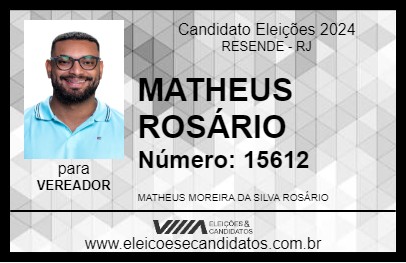 Candidato MATHEUS ROSÁRIO 2024 - RESENDE - Eleições