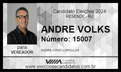 Candidato ANDRE VOLKS 2024 - RESENDE - Eleições