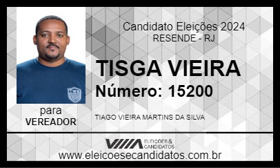 Candidato TISGA VIEIRA 2024 - RESENDE - Eleições