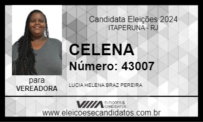 Candidato CELENA 2024 - ITAPERUNA - Eleições