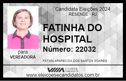 Candidato FATINHA DO HOSPITAL 2024 - RESENDE - Eleições