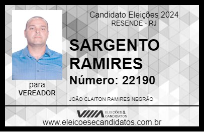 Candidato SARGENTO RAMIRES 2024 - RESENDE - Eleições