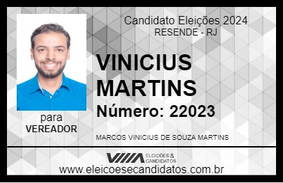 Candidato VINICIUS MARTINS 2024 - RESENDE - Eleições