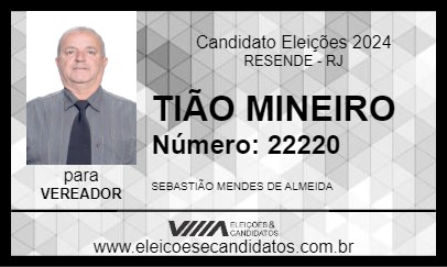 Candidato TIÃO MINEIRO 2024 - RESENDE - Eleições