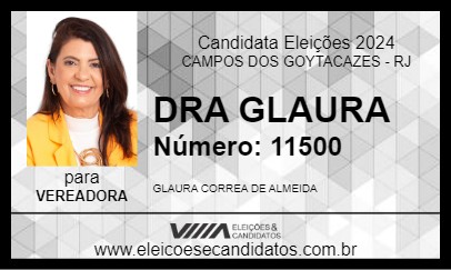 Candidato DRA GLAURA 2024 - CAMPOS DOS GOYTACAZES - Eleições