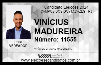 Candidato VINÍCIUS MADUREIRA 2024 - CAMPOS DOS GOYTACAZES - Eleições