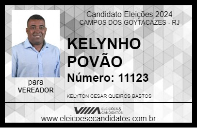 Candidato KELYNHO POVÃO 2024 - CAMPOS DOS GOYTACAZES - Eleições